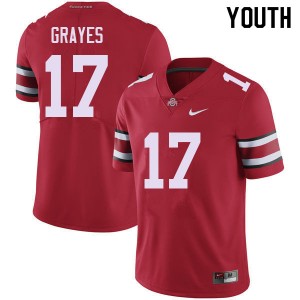 Youth Kyion Grayes Red Ohio State Football #17 Jersey 329940-720