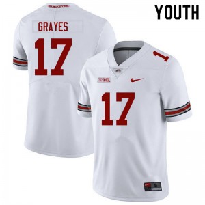 Youth Kyion Grayes White Ohio State Football #17 Jersey 743163-442