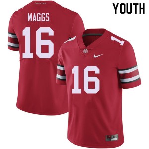 Youth Mason Maggs Red Ohio State Football #16 Jersey 570835-498