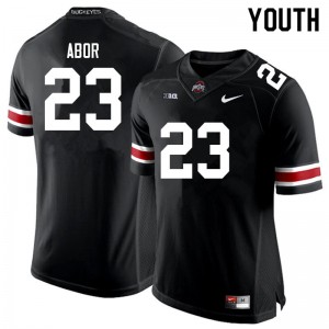 Youth Omari Abor Black Ohio State Buckeyes Football #23 Jersey 467645-832