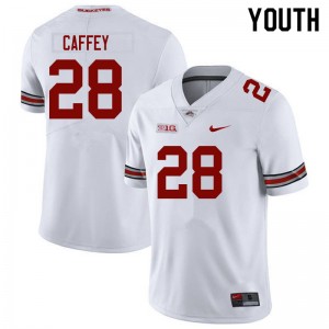 Youth TC Caffey White OSU Football #28 Jersey 746620-477