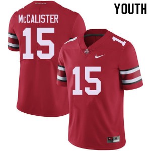 Youth Tanner McCalister Red OSU Buckeyes Football #15 Jersey 233585-836