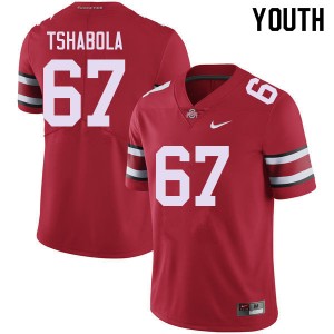 Youth Tegra Tshabola Red Ohio State Football #67 Jersey 320172-941