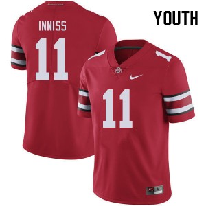 Youth Brandon Inniss Red OSU Football #11 Jersey 438683-319