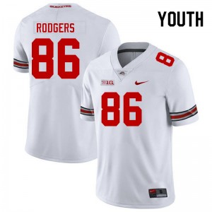 Youth Bryson Rodgers White OSU Buckeyes Football #86 Jersey 452939-522