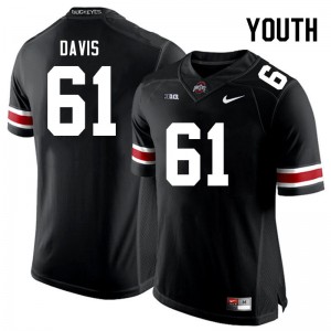 Youth Caden Davis Black Ohio State Football #61 Jersey 571900-744
