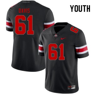 Youth Caden Davis Blackout Ohio State Football #61 Jersey 476685-863