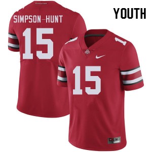 Youth Calvin Simpson-Hunt Red Ohio State Football #15 Jersey 356859-161