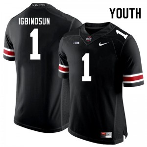 Youth Davison Igbinosun Black OSU Football #1 Jersey 103680-386