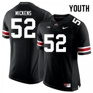 Youth Joshua Mickens Black Ohio State Football #52 Jersey 177487-288