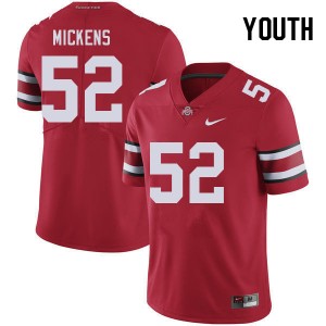 Youth Joshua Mickens Red OSU Buckeyes Football #52 Jersey 609695-329