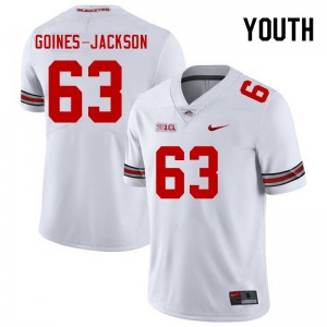 Youth Julian Goines-Jackson White Ohio State Buckeyes Football #63 Jersey 414524-790