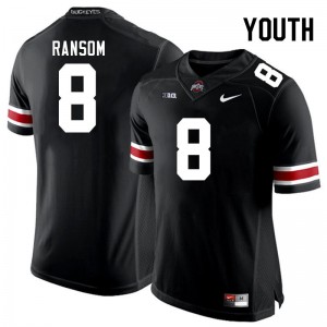 Youth Lathan Ransom Black Ohio State Football #8 Jersey 325929-785