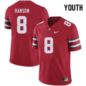 Youth Lathan Ransom Red OSU Buckeyes Football #8 Jersey 904086-231