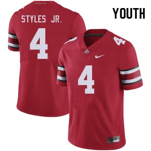 Youth Lorenzo Styles Jr. Red OSU Football #4 Jersey 561615-769