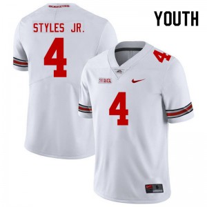 Youth Lorenzo Styles Jr. White OSU Buckeyes Football #4 Jersey 511809-859