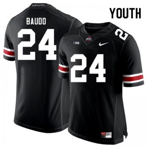 Youth Nolan Baudo Black Ohio State Football #24 Jersey 562292-269