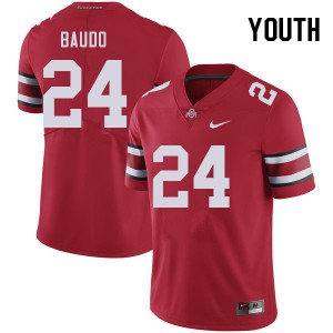Youth Nolan Baudo Red Ohio State Buckeyes Football #24 Jersey 595751-171