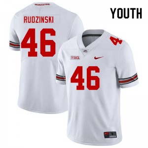 Youth Ryan Rudzinski White OSU Football #46 Jersey 560715-898