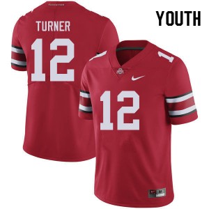 Youth Ryan Turner Red Ohio State Football #12 Jersey 601032-742