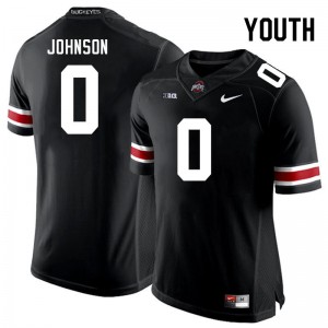 Youth Xavier Johnson Black Ohio State Football #0 Jersey 923065-782