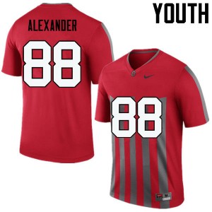 Youth AJ Alexander Throwback Ohio State Buckeyes Football #88 Jersey 876386-425