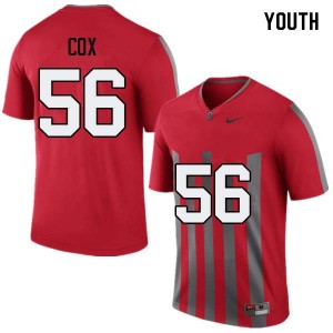 Youth Aaron Cox Throwback OSU Buckeyes Football #56 Jersey 659581-400