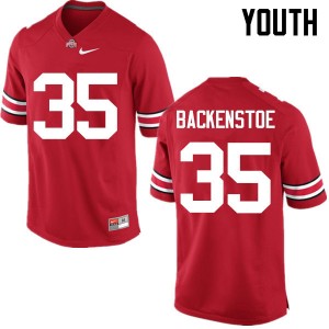 Youth Alex Backenstoe Red Ohio State Football #35 Jersey 662119-113