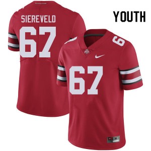 Youth Austin Siereveld Red OSU Football #67 Jersey 170881-725