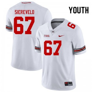 Youth Austin Siereveld White OSU Buckeyes Football #67 Jersey 838375-726