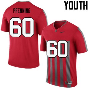 Youth Blake Pfenning Throwback Ohio State Football #60 Jersey 199645-797