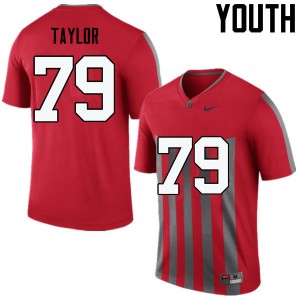 Youth Brady Taylor Throwback Ohio State Football #79 Jersey 219991-235