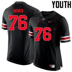 Youth Branden Bowen Black OSU Buckeyes Football #76 Jersey 979013-709