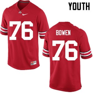 Youth Branden Bowen Red OSU Football #76 Jersey 185083-277