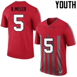 Youth Braxton Miller Throwback Ohio State Football #5 Jersey 924129-157