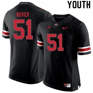 Youth Brett Novick Blackout Ohio State Football #51 Jersey 613244-196