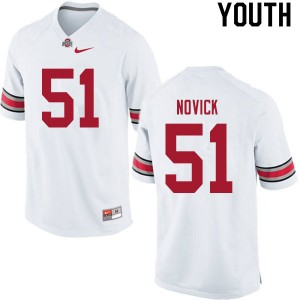Youth Brett Novick White OSU Buckeyes Football #51 Jersey 920424-780