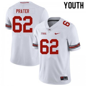Youth Bryce Prater White OSU Football #62 Jersey 437168-312