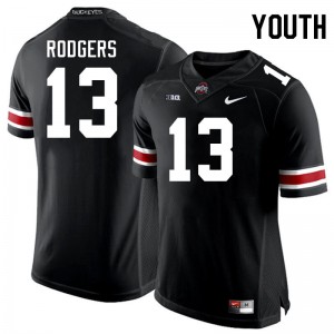 Youth Bryson Rodgers Black Ohio State Football #13 Jersey 863497-758