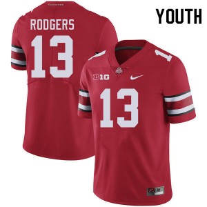 Youth Bryson Rodgers Red Ohio State Football #13 Jersey 388790-774