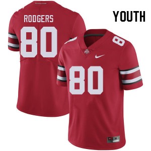 Youth Bryson Rodgers Red Ohio State Buckeyes Football #80 Jersey 484525-310