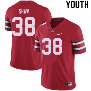 Youth Bryson Shaw Red OSU Buckeyes Football #38 Jersey 342510-707