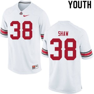 Youth Bryson Shaw White Ohio State Football #38 Jersey 300427-163