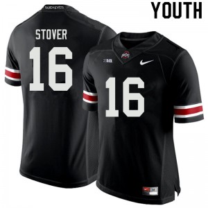 Youth Cade Stover Black OSU Football #16 Jersey 283338-655
