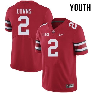 Youth Caleb Downs Red Ohio State Football #2 Jersey 416431-140