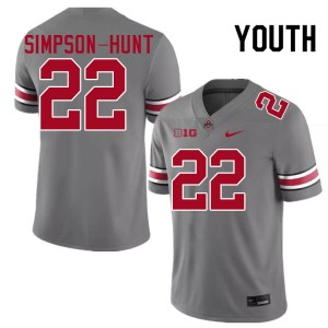Youth Calvin Simpson-Hunt Grey OSU Football #22 Jersey 260351-136