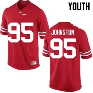 Youth Cameron Johnston Red Ohio State Football #95 Jersey 375394-229