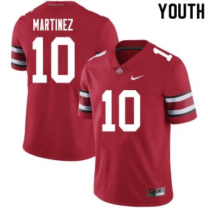 Youth Cameron Martinez Red Ohio State Football #10 Jersey 891678-551