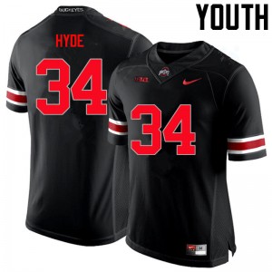 Youth Carlos Hyde Black Ohio State Football #34 Jersey 666360-412