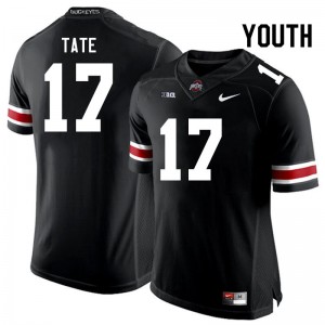 Youth Carnell Tate Black Ohio State Buckeyes Football #17 Jersey 298519-634
